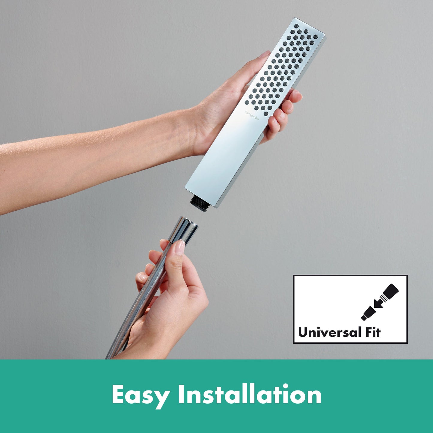 hansgrohe Pulsify E Baton Handshower 100 1-Jet, 1.75 GPM