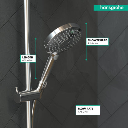 hansgrohe Raindance Select S Handshower 120 3-Jet PowderRain, 1.75 GPM