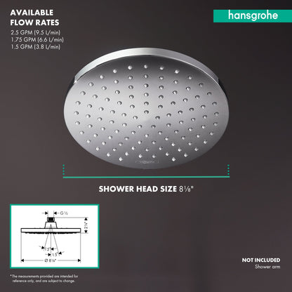 hansgrohe Vernis Blend Showerhead 200 1-Jet, 1.5 GPM