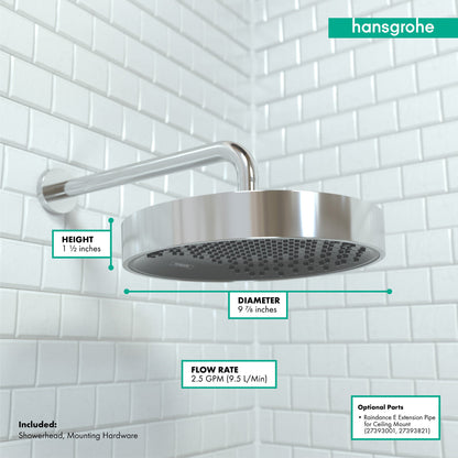 hansgrohe Rainfinity Showerhead 250 1-Jet, 2.5 GPM