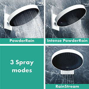 hansgrohe Rainfinity Showerhead 250 3-Jet with Wall Connector Trim, 2.5 GPM