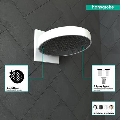 hansgrohe Rainfinity Showerhead 250 3-Jet with Wall Connector Trim, 2.5 GPM