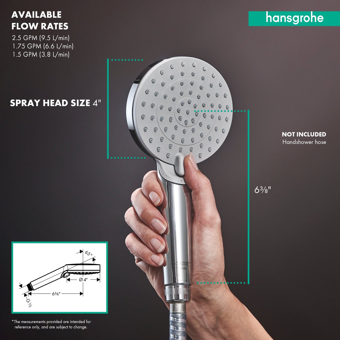 hansgrohe Vernis Blend Handshower 100 Vario-Jet, 2.5 GPM