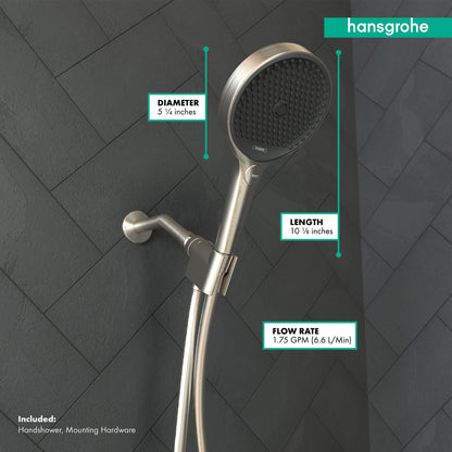 hansgrohe Rainfinity Handshower 130 3-Jet, 1.75 GPM