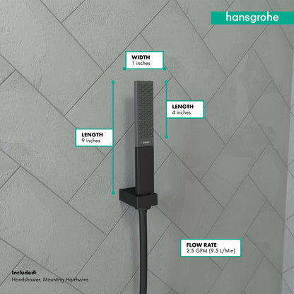 hansgrohe Rainfinity Baton Handshower 100 1-Jet, 2.5 GPM