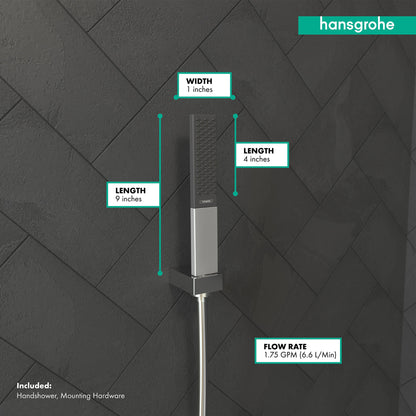 hansgrohe Rainfinity Baton Handshower 100 1-Jet, 1.75 GPM