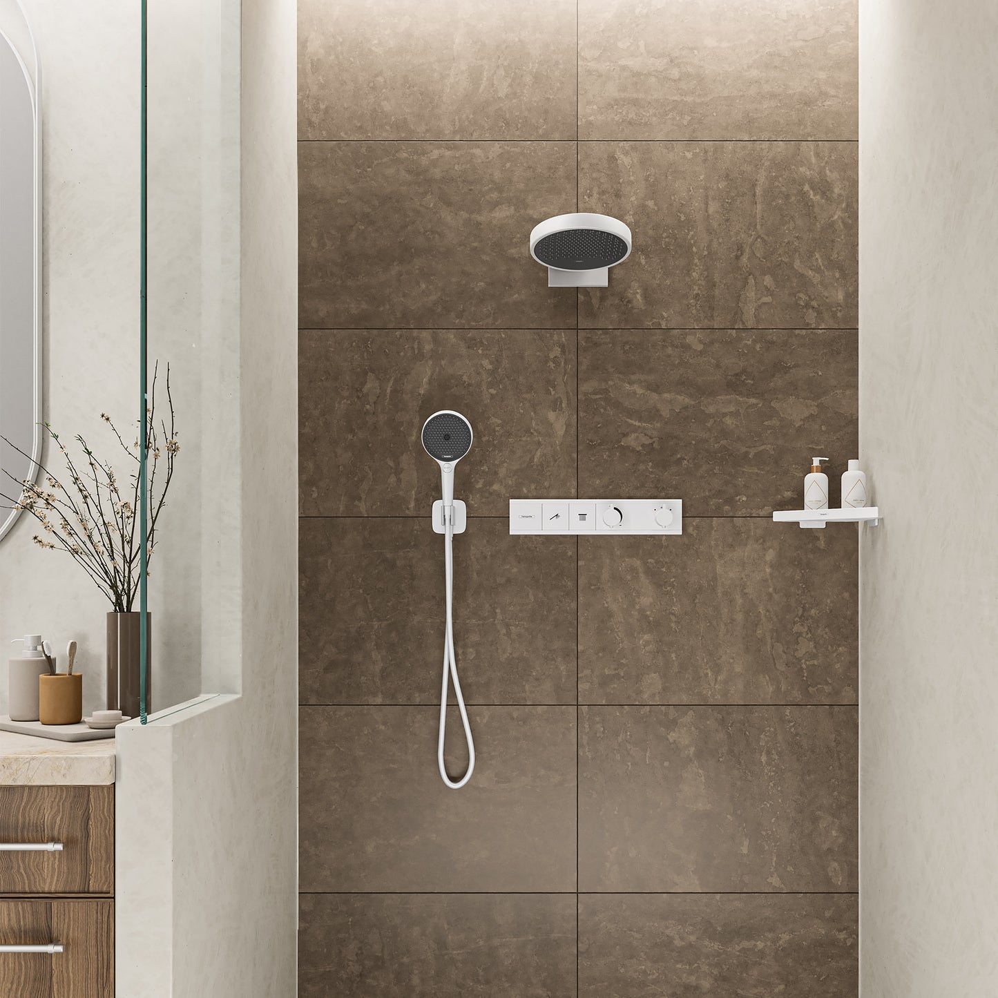 hansgrohe FixFit Q Wall Outlet with Handshower Holder