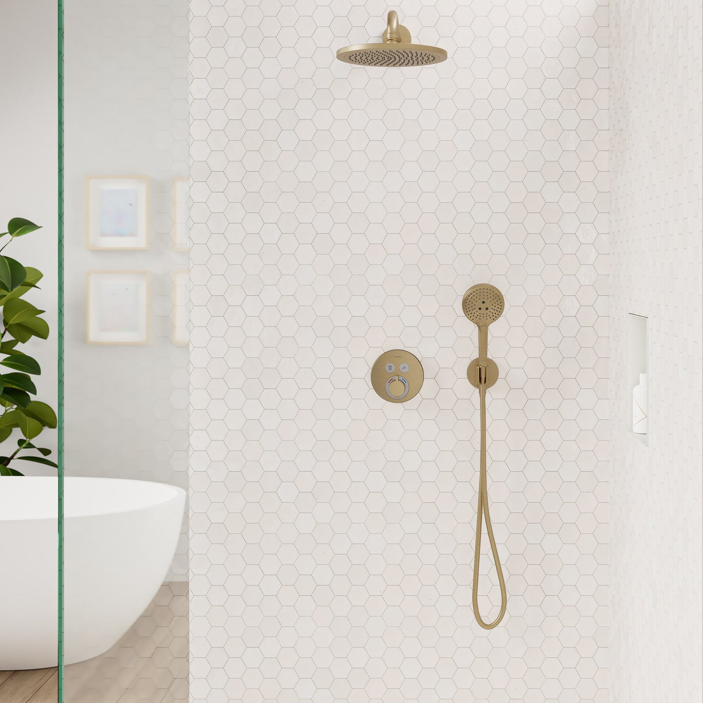 hansgrohe FixFit S Wall Outlet with Handshower Holder