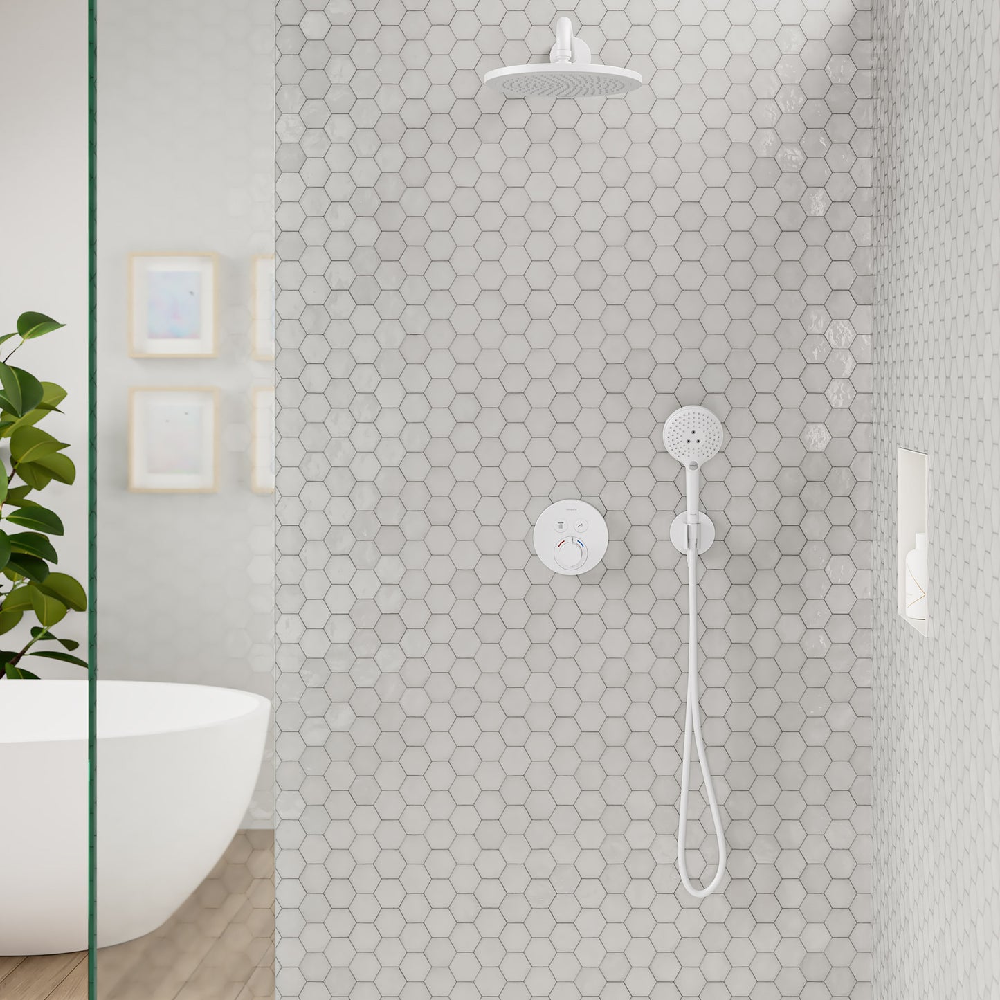 hansgrohe FixFit S Wall Outlet with Handshower Holder