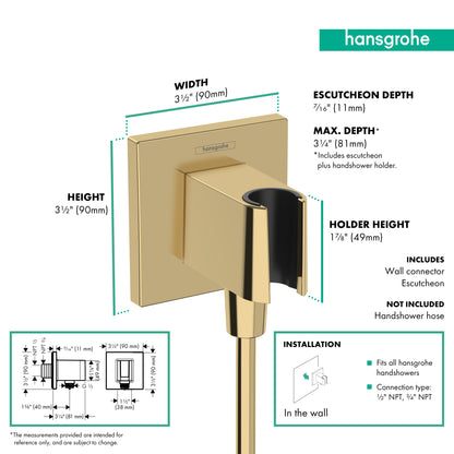 hansgrohe FixFit E Wall Outlet with Handshower Holder