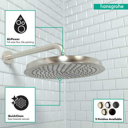 hansgrohe Raindance Classic Showerhead 240 1-Jet, 2.5 GPM
