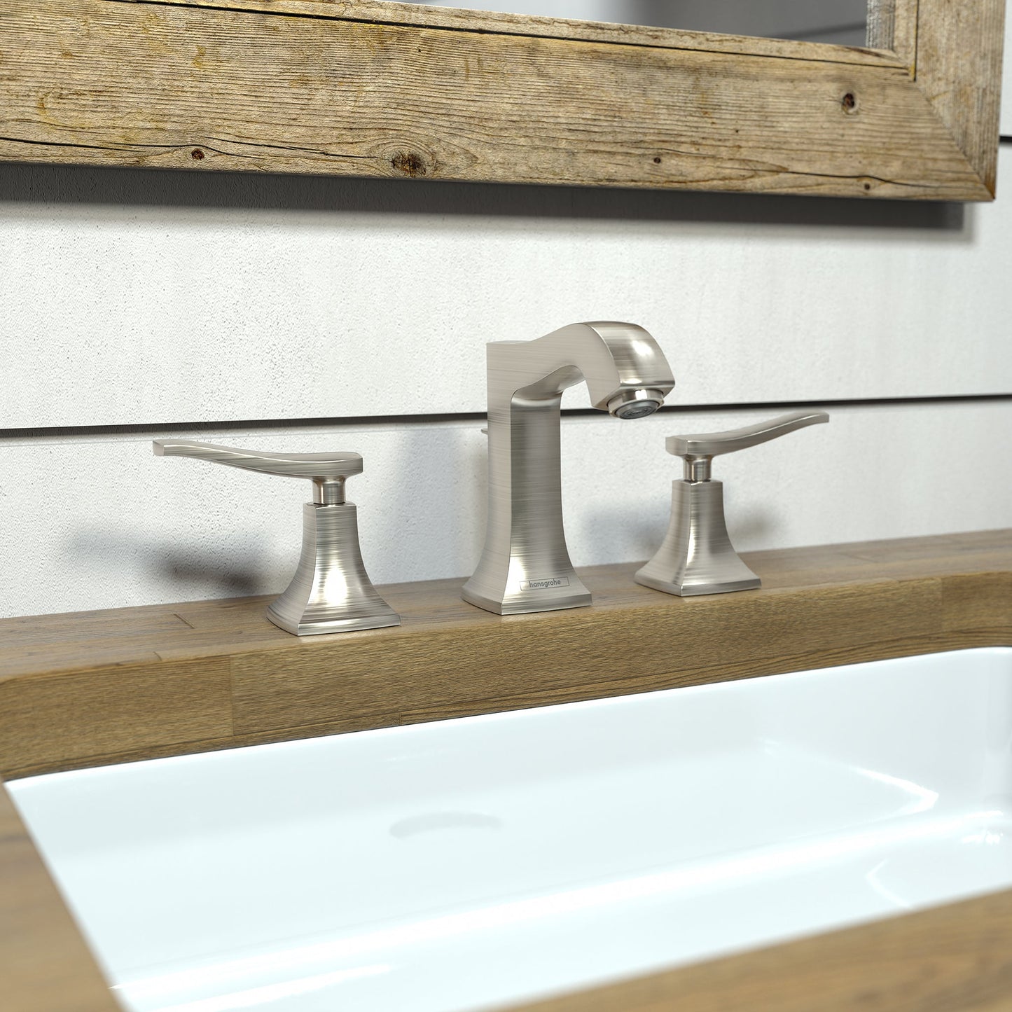 hansgrohe Metris C Widespread Faucet 100 with Pop-Up Drain, 1.2 GPM
