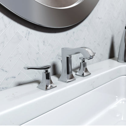 hansgrohe Metris C Widespread Faucet 100 with Pop-Up Drain, 1.2 GPM