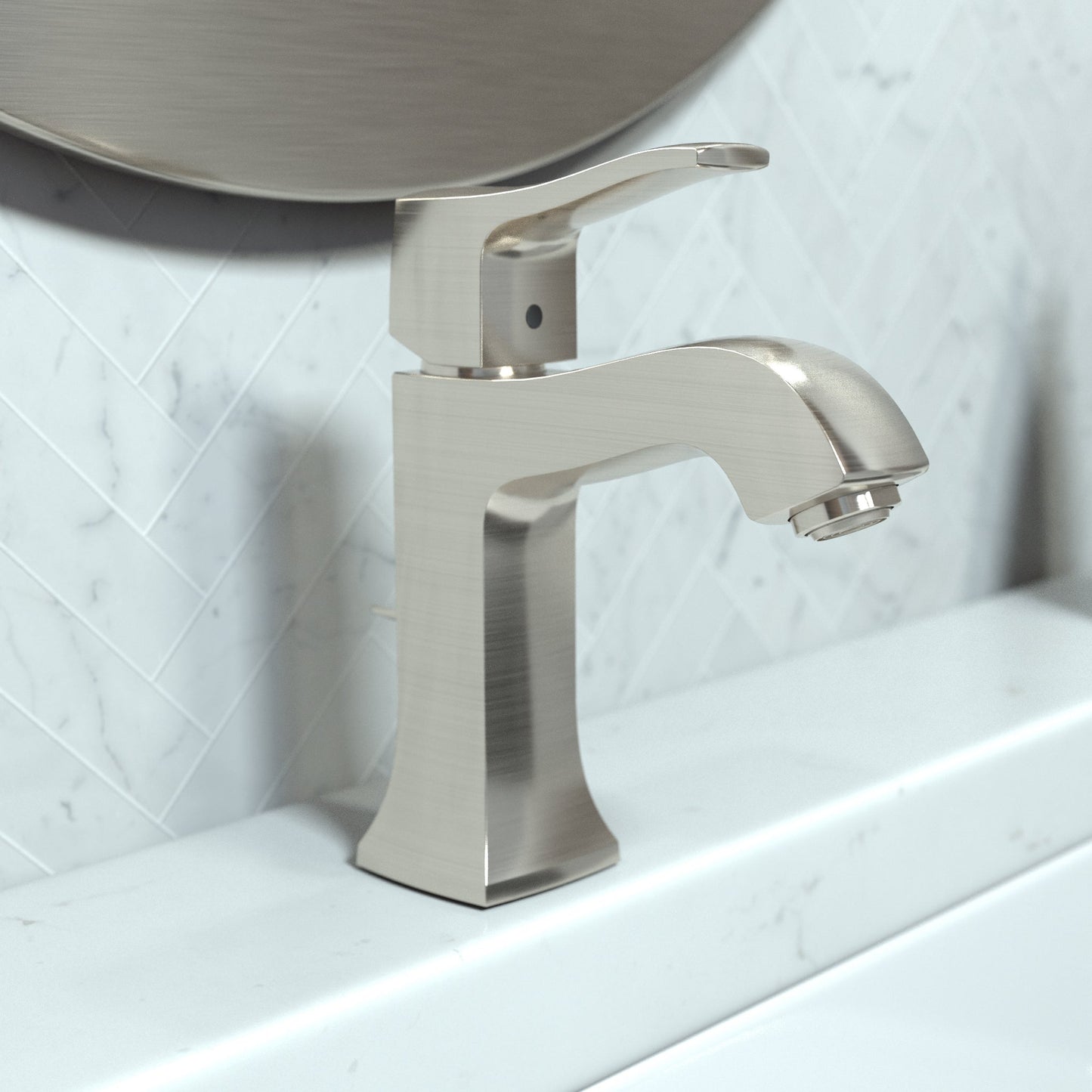 hansgrohe Metris C Single-Hole Faucet 100 with Pop-Up Drain, 1.2 GPM