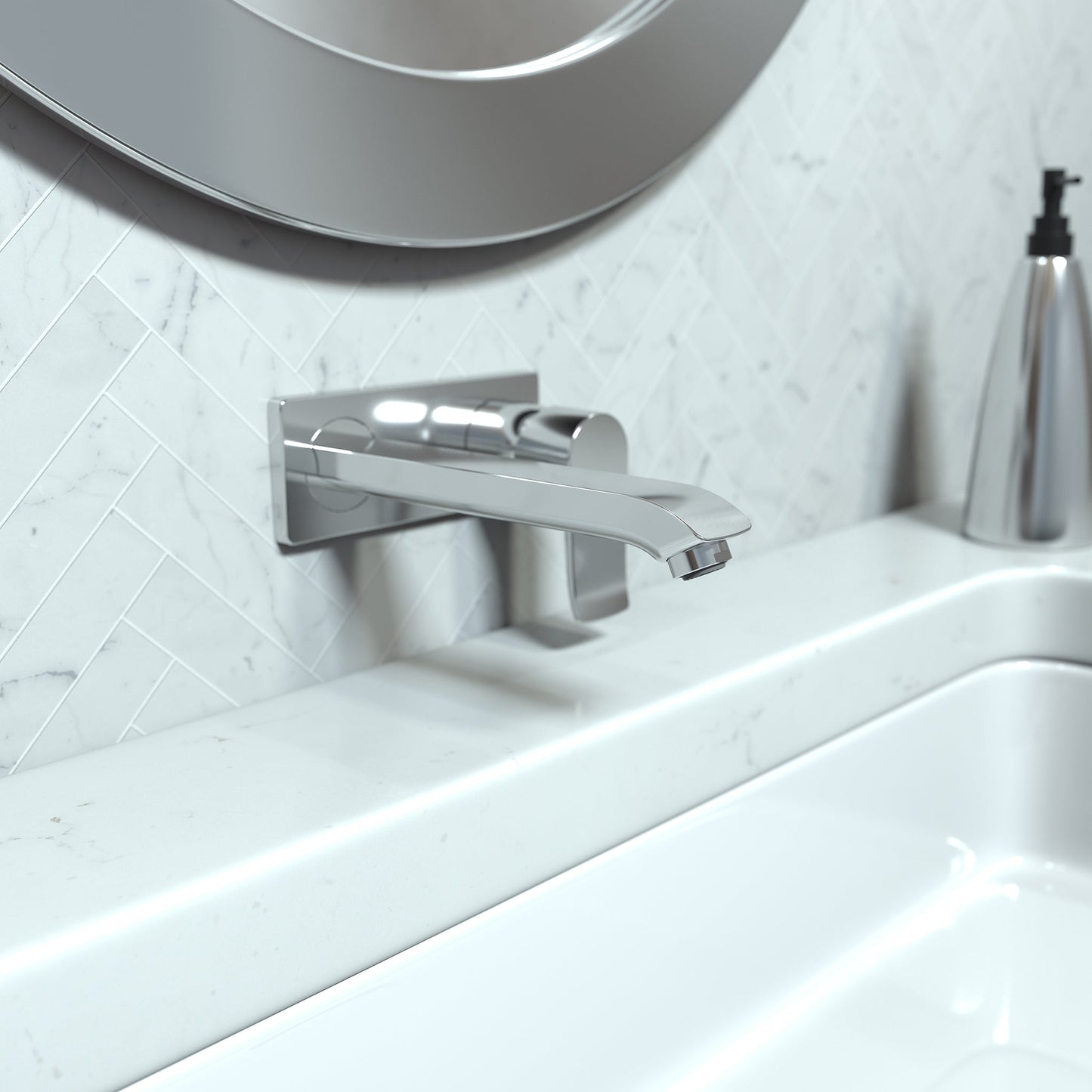 hansgrohe Metris Wall-Mounted Single-Handle Faucet Trim, 1.2 GPM