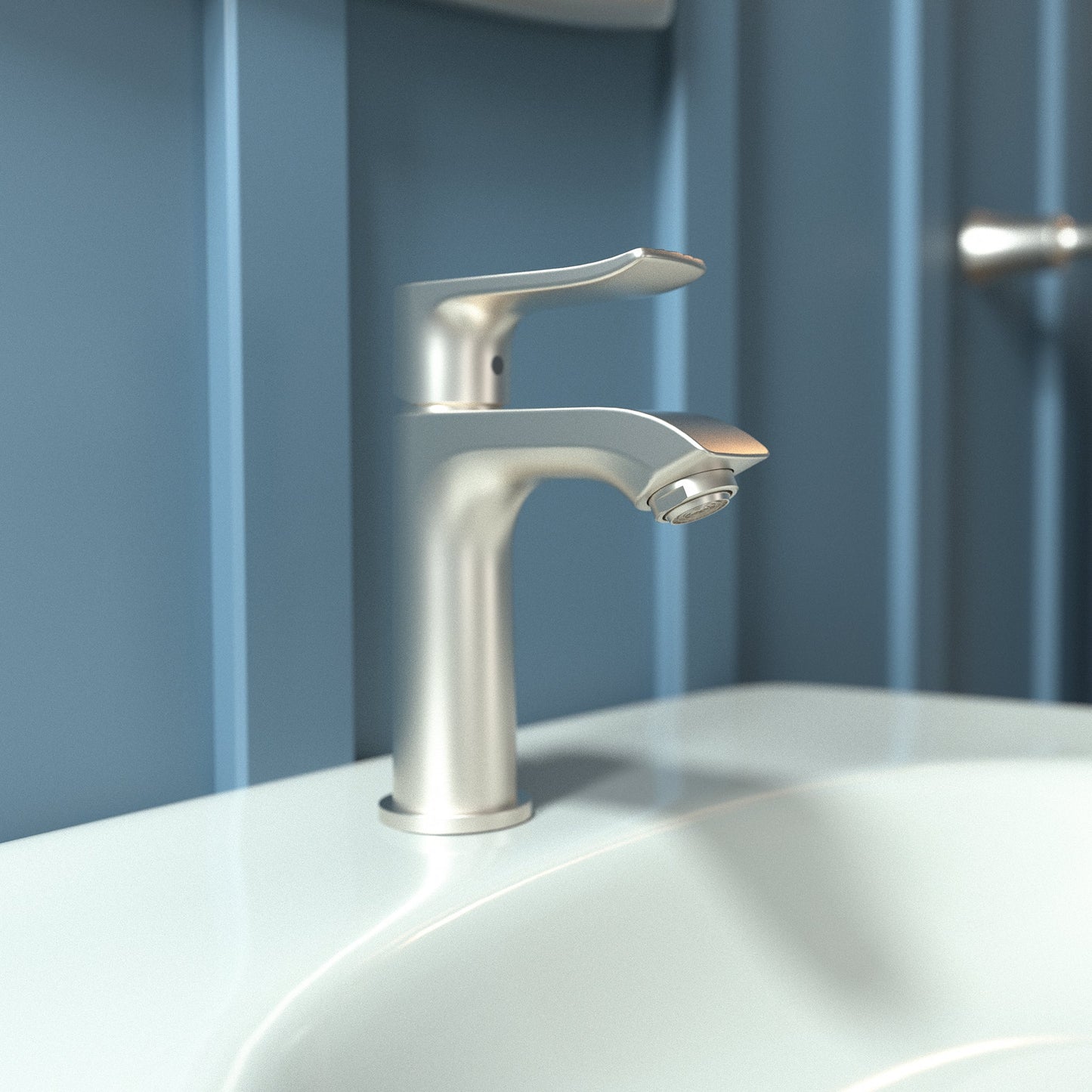 hansgrohe Metris Single-Hole Faucet 100 with Pop-Up Drain, 1.2 GPM