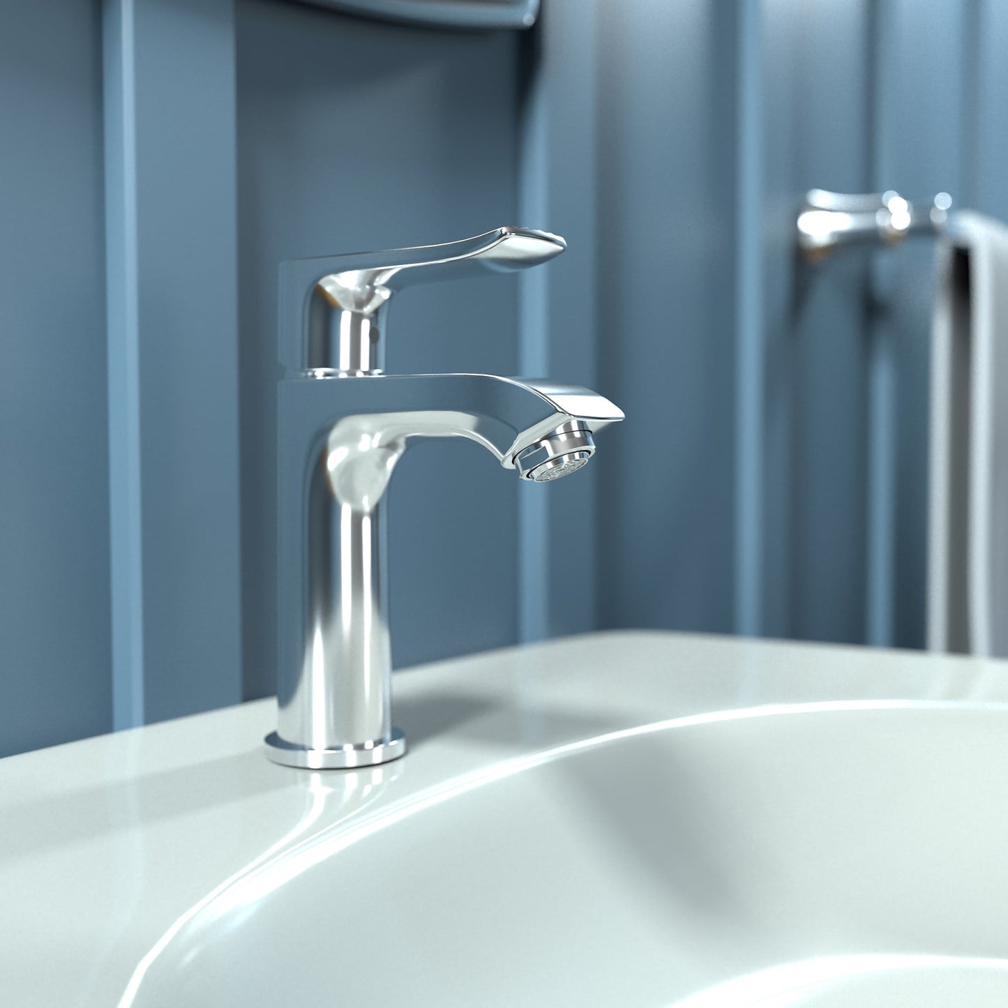 hansgrohe Metris Single-Hole Faucet 100 with Pop-Up Drain, 1.2 GPM