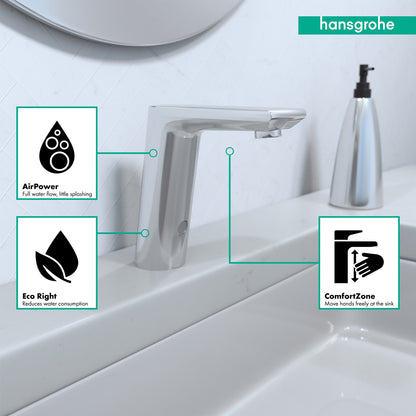 hansgrohe Metris S Electronic Faucet with Preset Temperature Control, 0.5 GPM