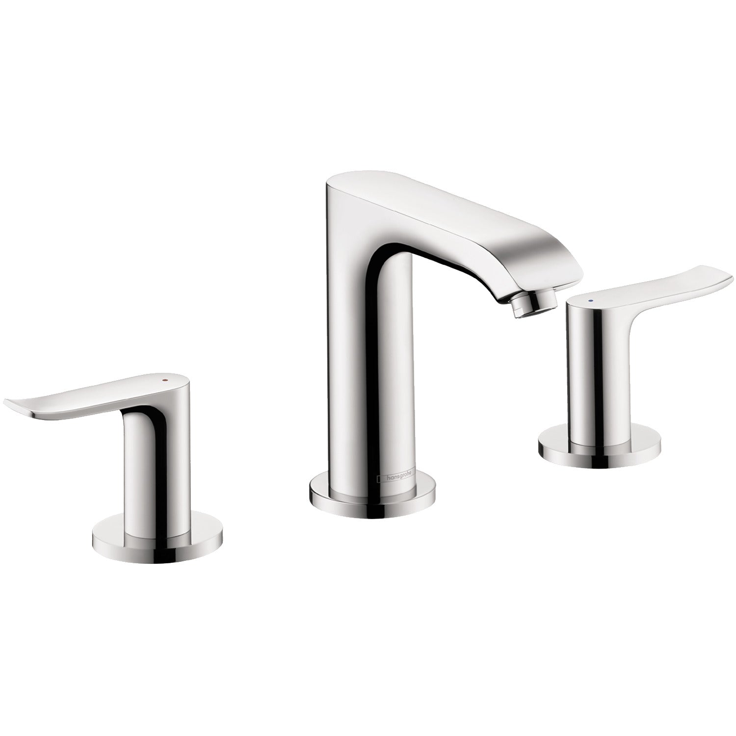 hansgrohe Metris Widespread Faucet 100 with Pop-Up Drain, 0.5 GPM, chrome