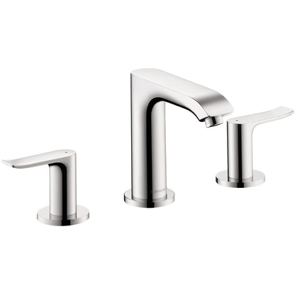 hansgrohe Metris Widespread Faucet 100 with Pop-Up Drain, 0.5 GPM, chrome