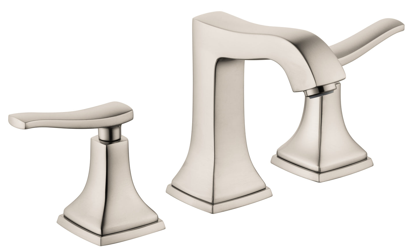 hansgrohe Metropol Classic Widespread Faucet 110 with Lever Handles and Pop-Up Drain, 1.2 GPM