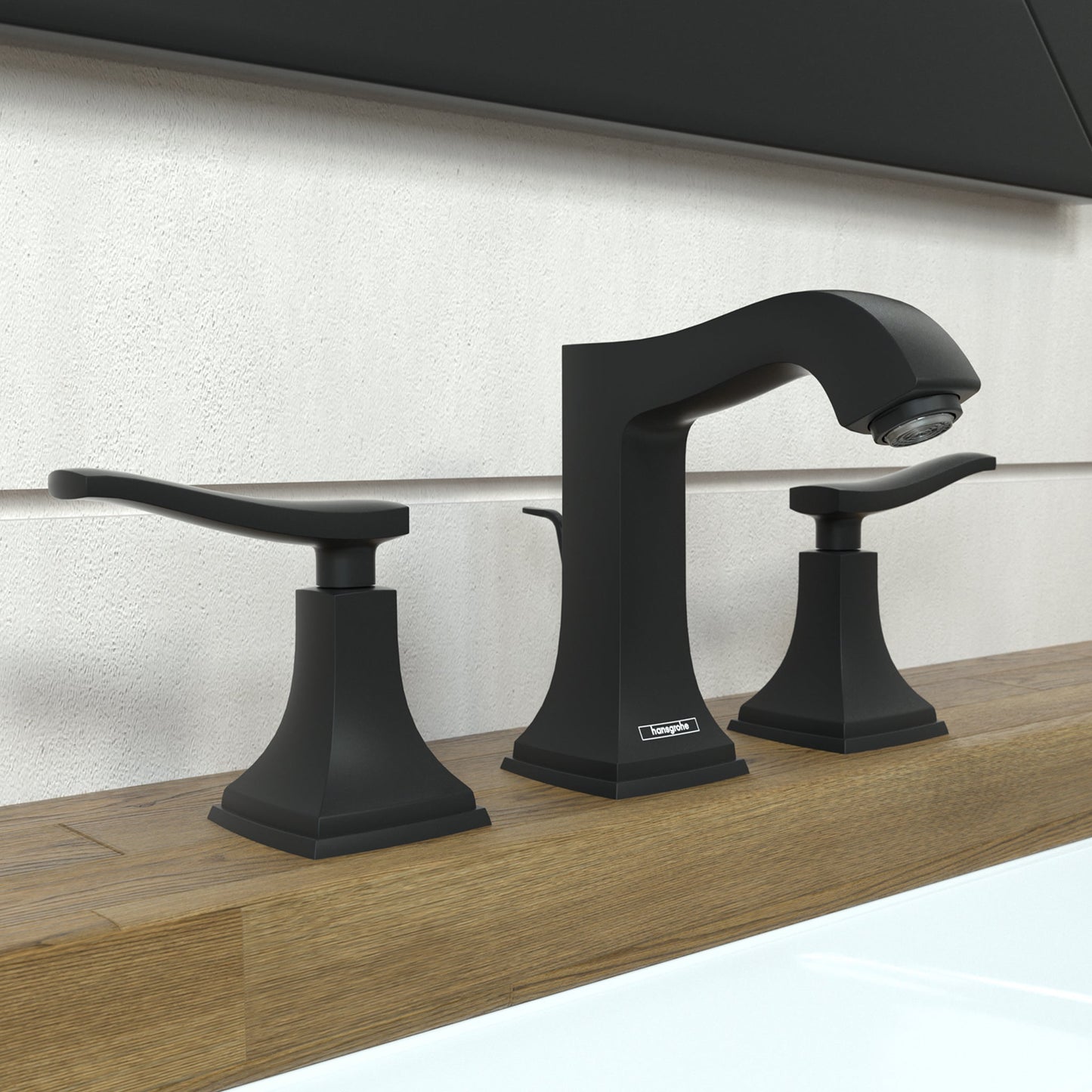 hansgrohe Metropol Classic Widespread Faucet 110 with Lever Handles and Pop-Up Drain, 1.2 GPM