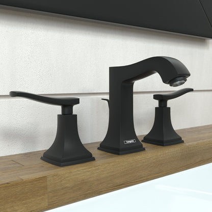 hansgrohe Metropol Classic Widespread Faucet 110 with Lever Handles and Pop-Up Drain, 1.2 GPM