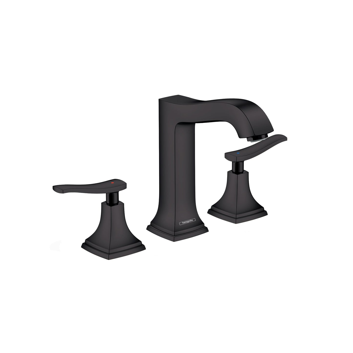 hansgrohe Metropol Classic Widespread Faucet 160 with Lever Handles and Pop-Up Drain, 1.2 GPM