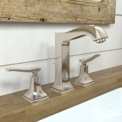 hansgrohe Metropol Classic Widespread Faucet 160 with Lever Handles and Pop-Up Drain, 1.2 GPM