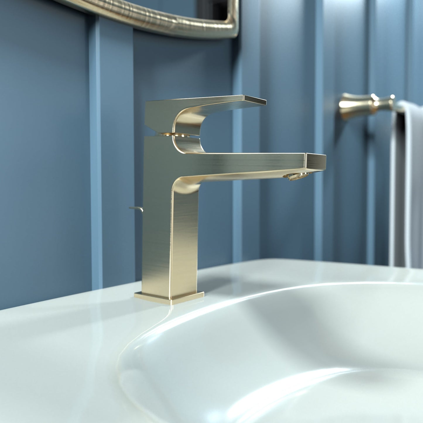 hansgrohe Metropol Single-Hole Faucet 110 with Lever Handle and Pop-Up Drain, 1.2 GPM