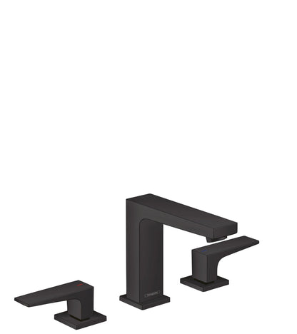 hansgrohe Metropol Widespread Faucet 110 with Lever Handles and Pop-Up Drain, 1.2 GPM