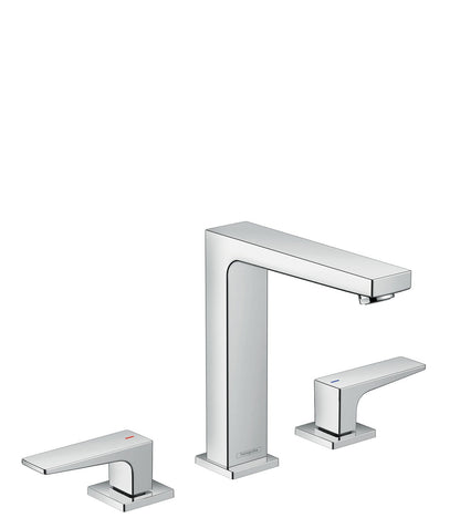 hansgrohe Metropol Widespread Faucet 160 with Lever Handles and Pop-Up Drain, 1.2 GPM