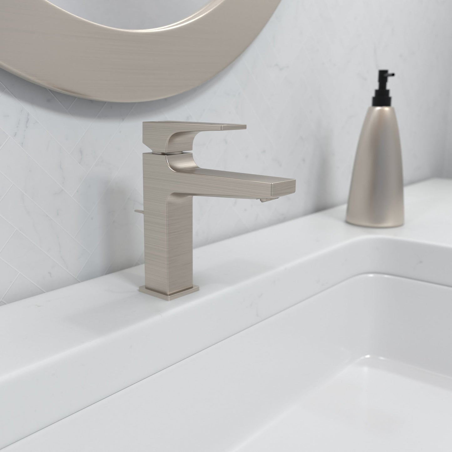 hansgrohe Metropol Single-Hole Faucet 110 with Lever Handle and Pop-Up Drain, 0.5 GPM