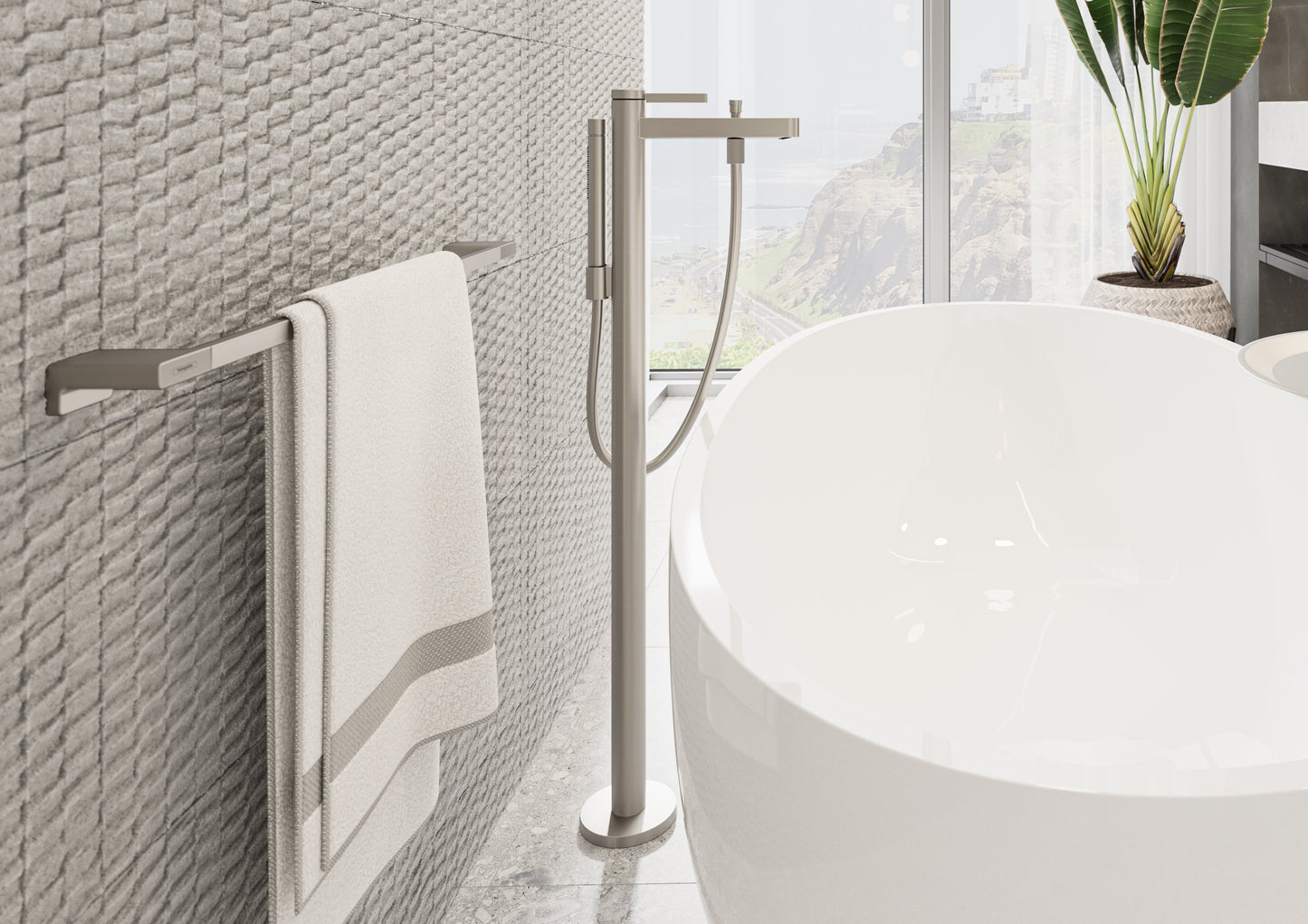 hansgrohe AddStoris Toilet Paper Holder with Shelf