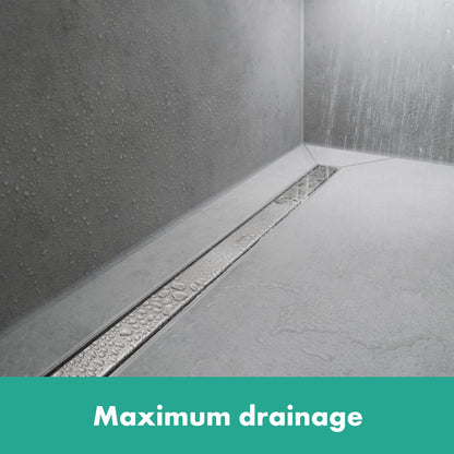 hansgrohe RainDrain Match Trim 23 5/8" with Height Adjustable Frame