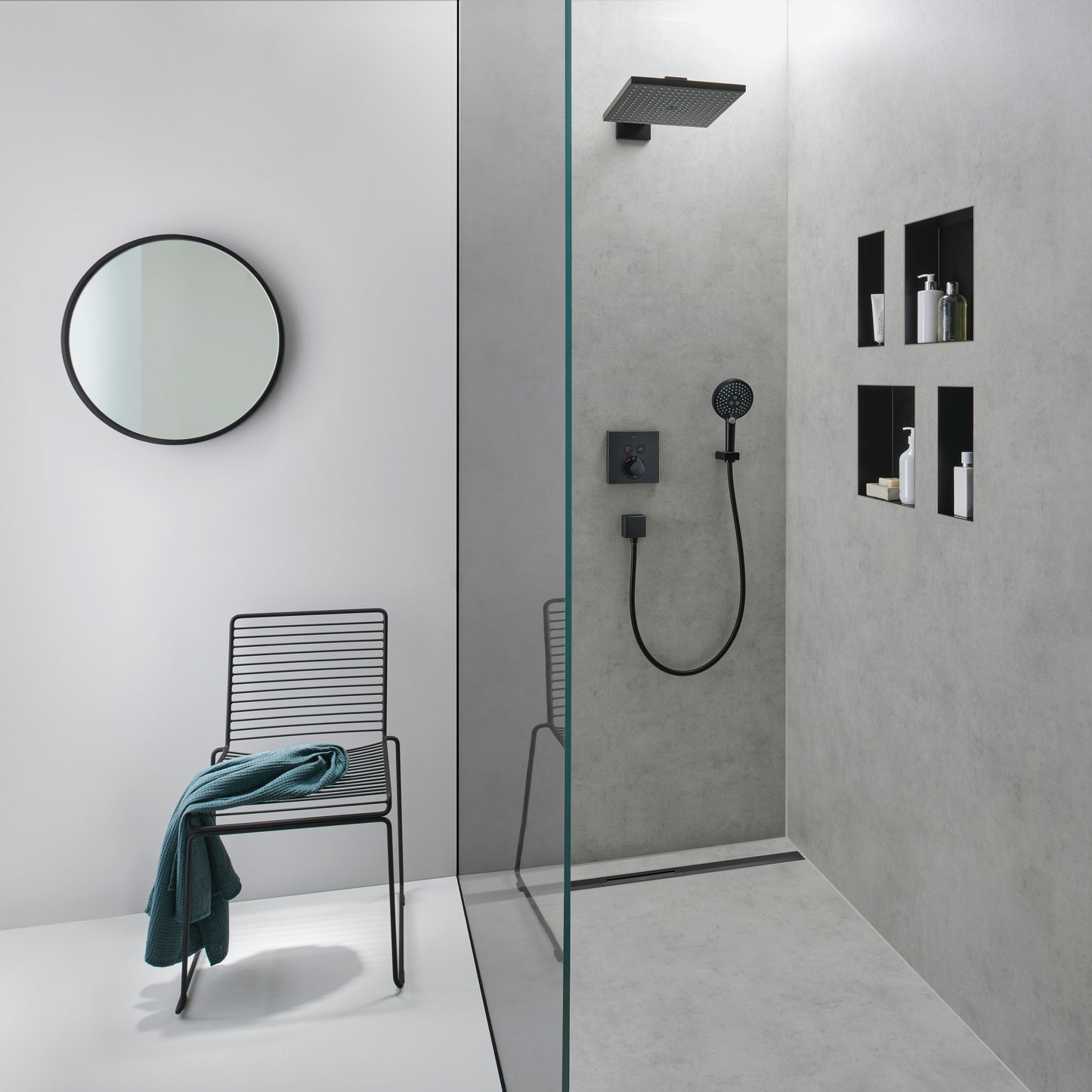 hansgrohe XtraStoris Minimalistic Wall Niche with Open Frame 12"x 6"x 4"