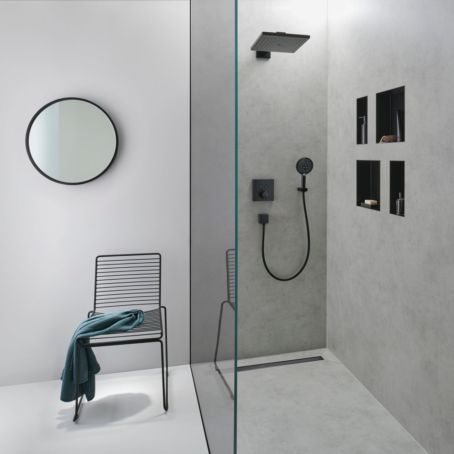 hansgrohe XtraStoris Minimalistic Wall Niche with Open Frame 12"x 6"x 4"