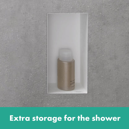hansgrohe XtraStoris Minimalistic Wall Niche with Open Frame 12"x 6"x 4"