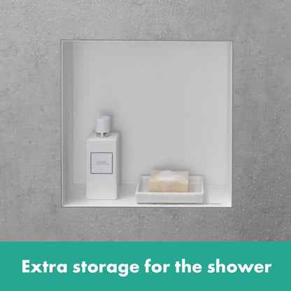hansgrohe XtraStoris Minimalistic Wall Niche with Open Frame 12"x 12"x 4"