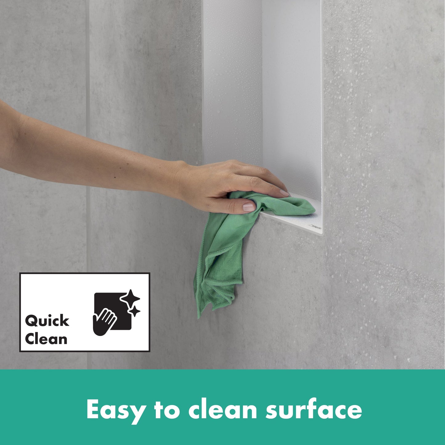 hansgrohe XtraStoris Minimalistic Wall Niche with Open Frame 12"x 12"x 4"