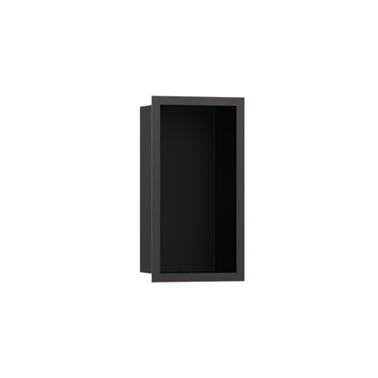 hansgrohe XtraStoris Individual Wall Niche Matte Black with Design Frame 12"x 6"x 4"