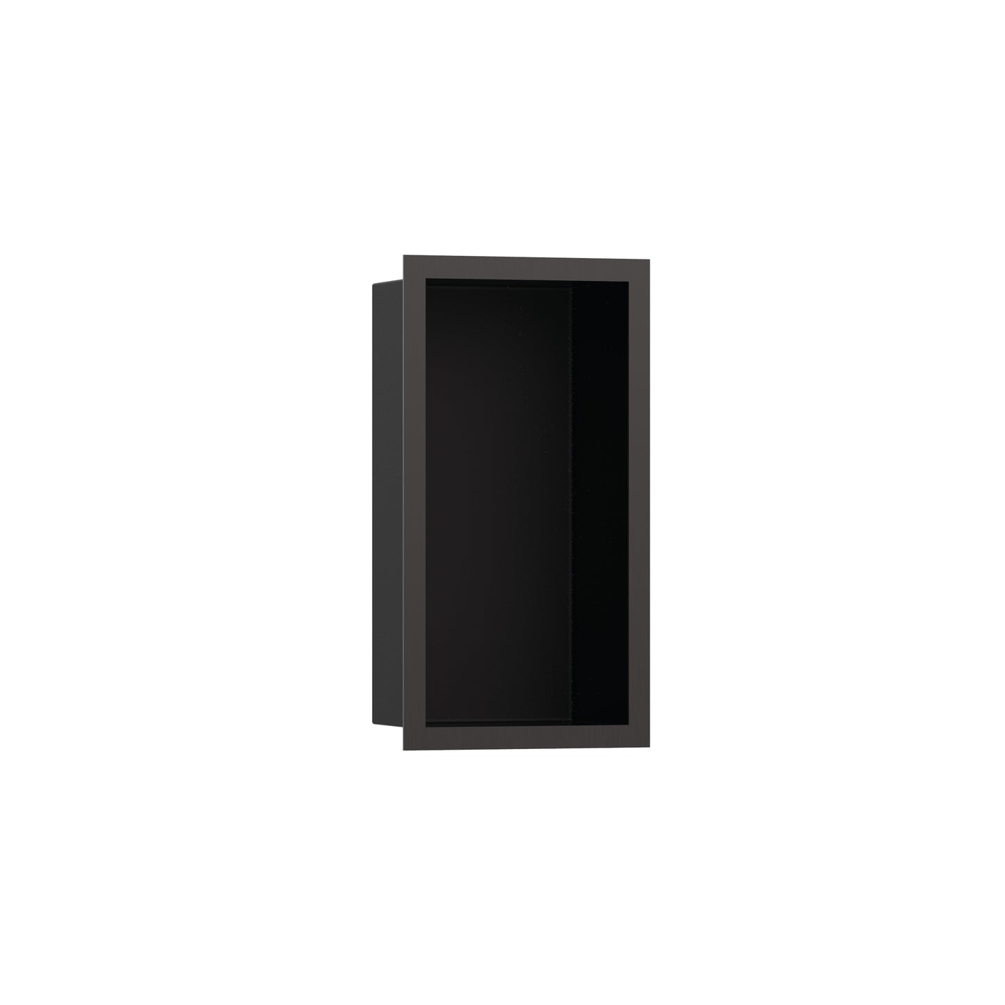 hansgrohe XtraStoris Individual Wall Niche Matte Black with Design Frame 12"x 6"x 4"