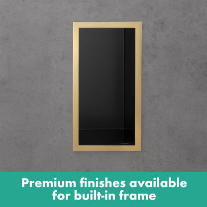 hansgrohe XtraStoris Individual Wall Niche Matte Black with Design Frame 12"x 6"x 4"