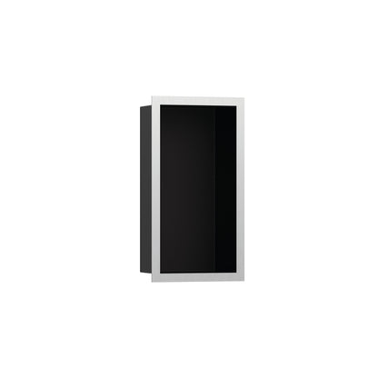 hansgrohe XtraStoris Individual Wall Niche Matte Black with Design Frame 12"x 6"x 4"