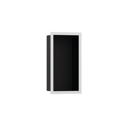 hansgrohe XtraStoris Individual Wall Niche Matte Black with Design Frame 12"x 6"x 4"
