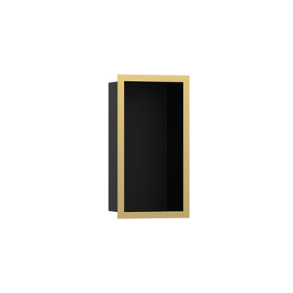 hansgrohe XtraStoris Individual Wall Niche Matte Black with Design Frame 12"x 6"x 4"