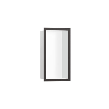 hansgrohe XtraStoris Individual Wall Niche Matte White with Design Frame 12"x 6"x 4"