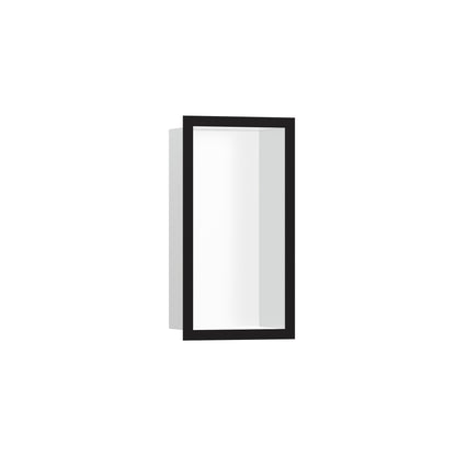 hansgrohe XtraStoris Individual Wall Niche Matte White with Design Frame 12"x 6"x 4"