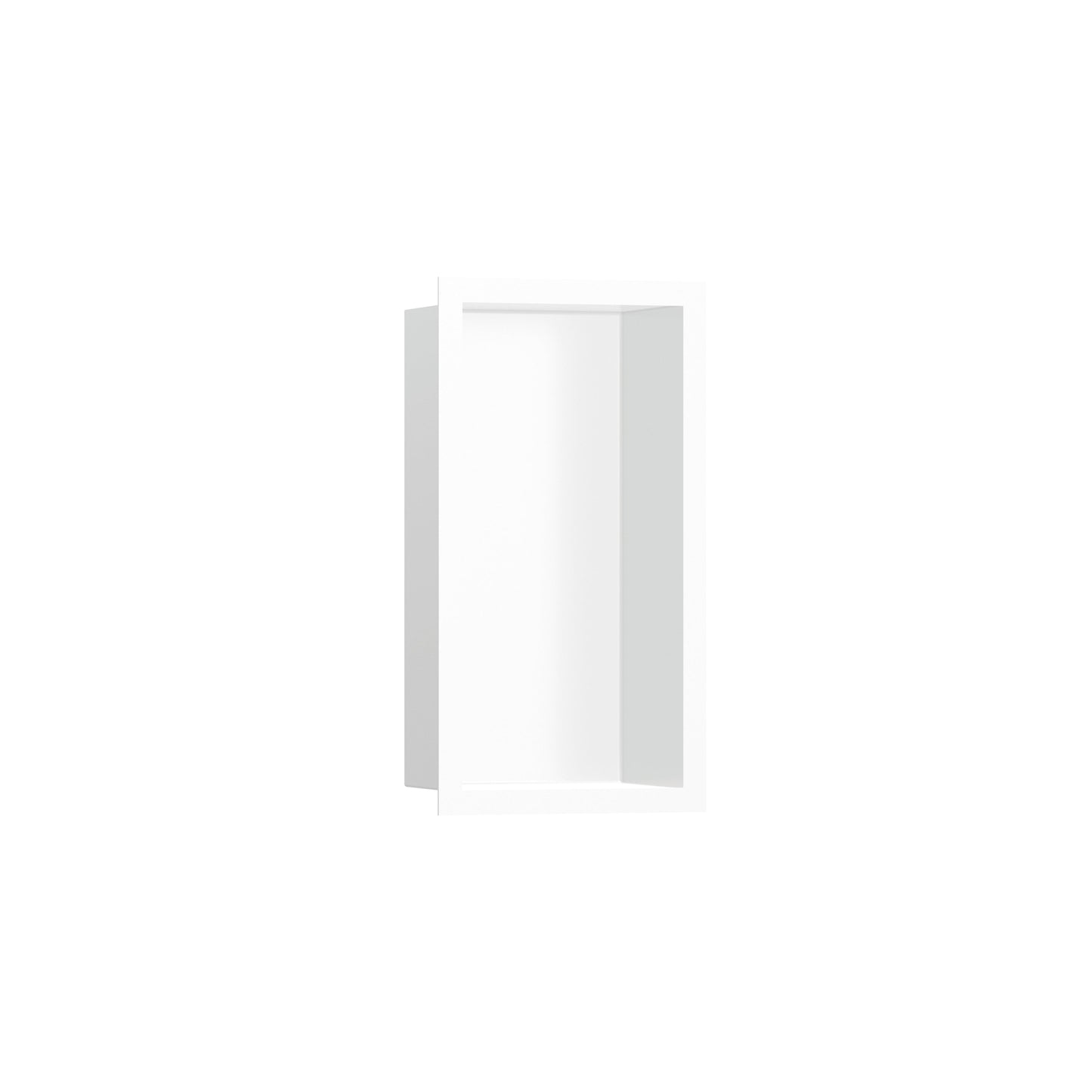 hansgrohe XtraStoris Individual Wall Niche Matte White with Design Frame 12"x 6"x 4"