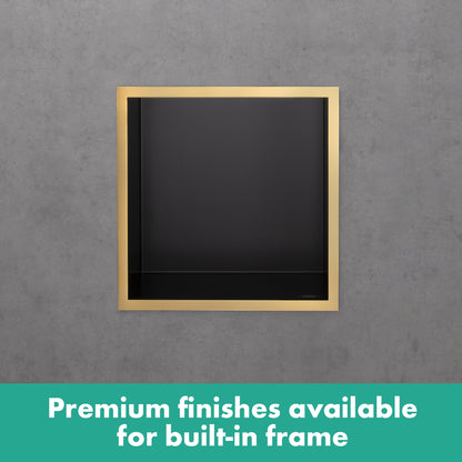 hansgrohe XtraStoris Individual Wall Niche Brushed Stainless Steel with Design Frame 12"x 12"x 4"